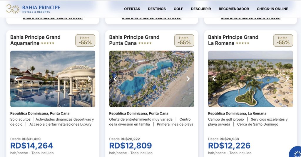 Отели сети Bahia Principe в Доминикане объявили скидки до 55%!